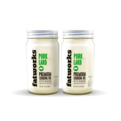 Fatworks Premium Pasture Raised Lard. The Original Non-Hydrogenated Pasture-Raised Lard crafted for Traditional, Keto, and Paleo Chefs. Artisanally Rendered, WHOLE30 APPROVED, Glass Jar, 14oz.
