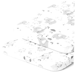 Joey + Joan Bassinet Fitted Sheets Compatible with MiClassic Bassinet – Fits 20 x 35 Bedside Sleeper Mattress Perfectly – No-Bunching – Snuggly Soft Breathable Jersey Cotton – 2 Pack