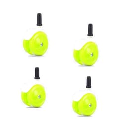 WYI Baby Walker Wheels Replacement Set of 4, Plastic Universal Wheels (Green)