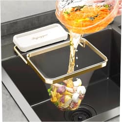 POLILI Sink Strainer Foldable Food Catcher for Kitchen Sink with 100pcs Mesh Bags - Sink Net Strainer Corner Sink Strainer Basket Garbage Disposal Strainer Side Disposable Sink Filter Mesh Bag by POLILI