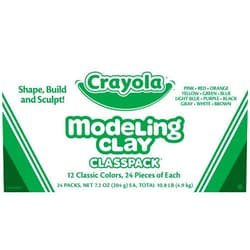 Crayola Modeling Clay Classpack (24 Packs), Bulk Modeling Clay for Kids, 12 Colors, Nontoxic, Classroom Supplies for Kids Arts & Crafts