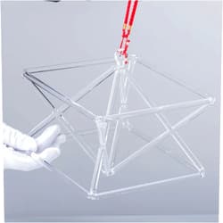 YongFeiCryatal Optically Clear Quartz Crystal Singing Merkaba Pyramid 8