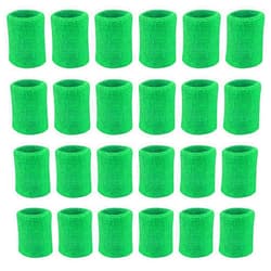 RilexAwhile Sports Cotton Wrist Sweatbands (12 Pairs)