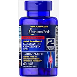 Puritans Pride Triple Strength Glucosamine, Chondroitin & Msm Joint Soother, 60 Count