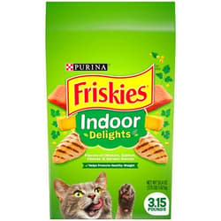 Purina Friskies Indoor Dry Cat Food, Indoor Delights - (4) 3.15 lb. Bags