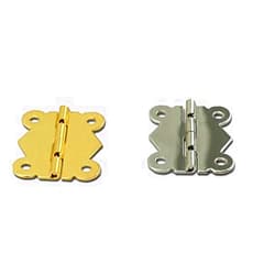 NEHinge Brass or Nickel Antique Jewelry Box Cabinet Hinges Door Butterfly Hinges (Nickel Plated, 50)
