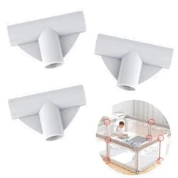Wiojtry Baby Playpen Parts T-Shaped Joint, Baby Playpen Accessories for Baby Play Yard Baby, Playpen Replacement Connectors, (3 Pcs/Diameter2.5cm)
