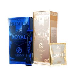ORGANO Combo Pack, 1 box ROYAL Black Coffee and 1 box Cafe Latte 100% Certified Organic Gourmet Coffee