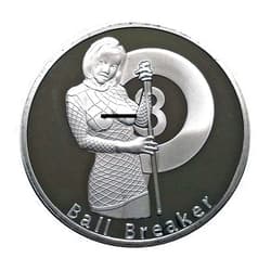 Thompson Emporium Ball Breaker Rack'em & Smack'em Good Luck Challenge Coin - Gift for Men