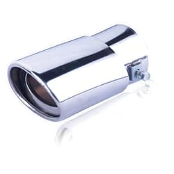 Luminuti 1 Pcs Car Exhaust Tip, Car Stainless Steel 5.5 Inche Tailpipe, Stainless Steel Exhaust Pipe, Bolt-On Chrome Finish Exhaust Tailpipe, Silvery/Straight Exhaust Tips, Fits Most Vehicle Exhaust Pipes