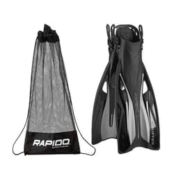 RAPIDO Boutique Collection Flipper Open Heel Adjustable Snorkel Fin