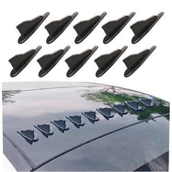Yonwait 10 PCS Diffuser Shark Fin Kit Compatible with Spoiler Roof Wing Air Vortex Generator Car Exterior Accessories Black #100