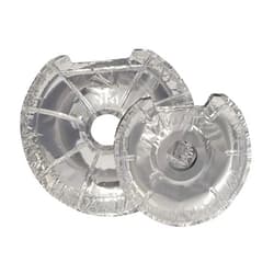 Range Kleen Round Foil Burner Cover Liners - Pack of 8 (4 Small & 4 Large)