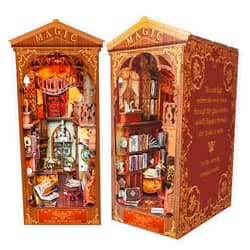 WEVYHFS SPORTS 3D DIY Book Nook - Decorative Bookends Shelf DlY Miniature Diorama lnserts LED, DIY Crafts/Birthday Gifts/Home Decor for Girls&Boys Teens&Adults ...
