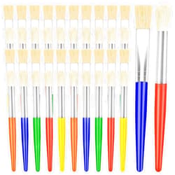 Anezus Paint Brushes, Anezus 50 Pcs Kids Paint Brushes Bulk Toddler Paint Brushes Set with Big Round Paint Brush and Large Flat Paint Brushes for Preschool Children Painting Party Supplies