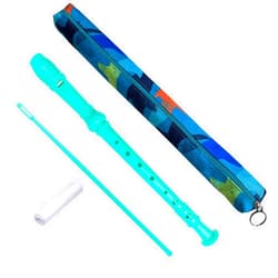 Auteey German style 8 Hole Descant Soprano Recorder for Beginners, Kids Music Flute with Gift Case Bag and Cleaning Rod(Green)