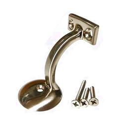 Decorex Hardware Handrail Bracket Round for Stairways with Mounting Screws - 1 Piece - (Satin Chrome) - DH-B4.1