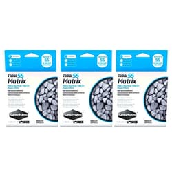 Seachem 3 Pack of Tidal 55 Matrix, 3.5 Ounces Each, Replacement Biofiltration Media for Tidal 55 Power Filters