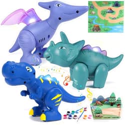 GAOMON Dinosaur Toys for Kids 3-5, Includes 3 Magnetic Take Apart Dinosaurs, Toddler Dinosaur Toy, Dinosaur Gift Set for Toddlers, Dinosaurs for Kids 3-5 Boys Girls
