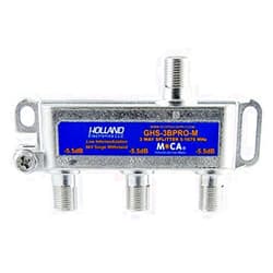HOLLAND ELECTRONICS 3-Way Balanced Splitter MOCA Compliant 5-1675MHz