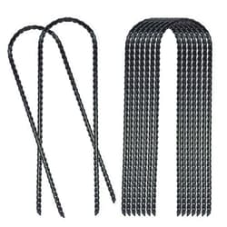 ZHHENIALY 20 Pack 10 Inch Heavy Duty Trampolines Wind Stakes Galvanized Steel Garden Stakes U-Shaped Staples for Landscaping, Camping Tents, Soccer Goals and Garden Decoration
