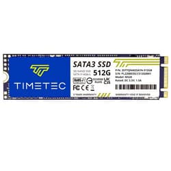 Timetec 512GB SSD 3D NAND QLC SATA III 6Gb/s M.2 2280 NGFF Read Speed Up to 550MB/s SLC Cache Performance Boost Internal Solid State Drive for PC Computer Laptop and Desktop (512GB)