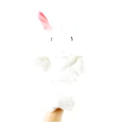 Andux Lovely Plush Hand Puppet Stuffed Animal Toy (SO-05 White Rabbit)