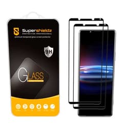 Supershieldz (2 Pack) Designed for Sony (Xperia Pro-I) Tempered Glass Screen Protector, (Full Screen) Anti Scratch, Bubble Free (Black)