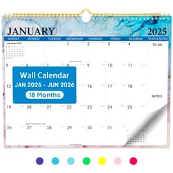 Taja 2025 Wall Calendar, 18 Monthly Wall Calendar from January 2025 - June 2026, 11.5