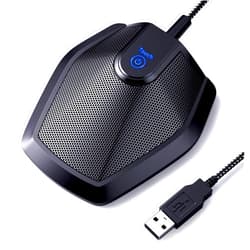 TONOR Conference USB Microphone, Omnidirectional Condenser PC Mic for Video Conference, Recording, Skype, Online Class, Court Reporter, Plug & Play Compatible with Mac OS X Windows PC Compute, G11