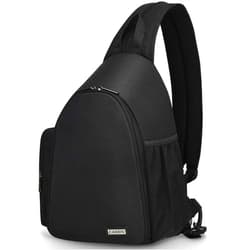 CADeN Camera Bag Sling Backpack, Camera Case Backpack with Tripod Holder for DSLR/SLR Mirrorless Cameras (Canon Nikon Sony Pentax) Black
