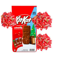 Generic Milk Chocolate Wafer Snack Size Santas, Christmas Candy Bag, 65 ct (Milk CHocolate 65 ct(1 Pack))