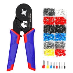 WORKPRO Ferrule Crimping Tool Kit, AWG 28-7 Self-adjustable Ratchet Wire Crimping Tool, Crimper Plier Set with 800PCS Wire Terminals Crimping Connectors Wire End Ferrules