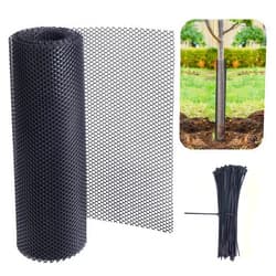 Watayo 20 Ft Mesh Tree Guard Trunk Protectors- Tree Bark Protector- Flexible Net Tree Guard with 100 Pcs Ties for Tree Protectors from Deer Mowers Trimmers