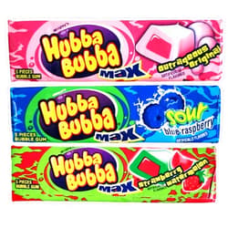Airmont Farm Hubba Bubba Max (3 Pack) Outrageous Original, Sour Blue Raspberry, Strawberry Watermelon Assortment Gift Set