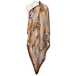 MuLanLegend Turkish Silk Scarf | Light Weight Jacquard Silk Square Scarf | Head Wear Wrap | Creative Design Style