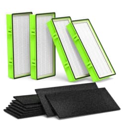 Colorfullife 4 True HEPA + 8 Pre-Filter Aer1 Filter Replacement Compatible With Holmes AER1 Air Purifiers, Replacement Parts # HAPF30AT, HAPF300AH-U4R, HAP242-NUC