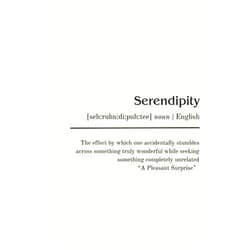 Arian Johnson Intentional Lined Journal Notebook: Serendipity - The effect by which one accidentally stumbles across something truly wonderful while seeking something completely unrelated 