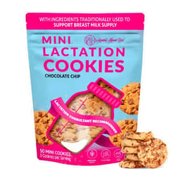 Mommy Knows Best Lactation Cookies Breastfeeding Supplement - Chocolate Chip - Support Mothers Breast Milk Supply Increase - with Brewers Yeast Powder, Oat Flour, and Flax for Lactation - Fenugreek Free - 1.25 LBS