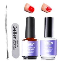Gellen Gel Nail Polish Remover Kit, Gel Polish Remover with Liquid Latex for Nails, Quick & Easy Polish Remover In 3-5 Minutes, Nail Gel Remover No Need Soaking Or Wrapping