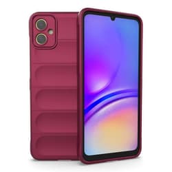 Asuwish Phone Case for Samsung Galaxy A05 with Tempered Glass Screen Protector and Soft TPU Slim Thin Shockproof Protective Silicone Cell Cover Accessories Ao5 A 05 Women Men Mobile Girls Wine Red