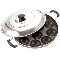 Tanish Trading Appam Pan,Appam Maker,12 Cavity Appam Maker Non Stick with lid,Appe Maker, Appe Pan, Appe Tawa