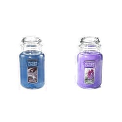 Yankee Candle Warm Luxe Cashmere and Lilac Blossoms Large Jar Candles Bundle (2 pack)