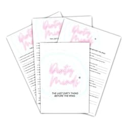 TDC Games Dirty Minds Bachelorette Party Games for Adults, Bridal Shower Games Quiz with Naughty Clues for 25 Guests, Adult Games for Game Night, Couples Games for Adults, Funny Wedding Shower Games