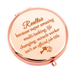 Mwphuy Realtor Gifts for Women Closing Gifts for Realtor Appreciation Gifts Folding Makeup Mirror Thanks You Gifts Compact Makeup Mirror for Real Estate Agent Salesperson New Realtor Broker