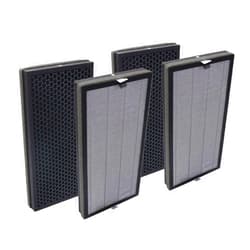 PUREBURG Replacecment Filter Set Compatible with ROVACS RV550 Air Purifier Large Room,2 Set (4 Filters) H13 HEPA Activated Carbon 3-Stage Filtration