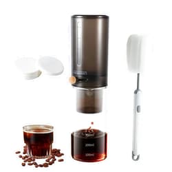 KINGHON Cold Brew Coffee Maker, (4 cups/600ml) Coffee Makers for Cold Brew Coffee and Cold Tea, adjustable cold extraction speed, drip coffee makers, comes with 100 filter paper. (Black)