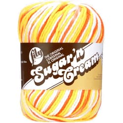 Lily Sugar'n Cream Super Size Ombres Yarn, 3 oz, Creamsicle, 1 Ball