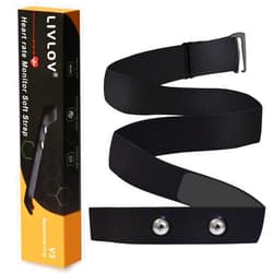 LIVLOV heart Rate Monitor Chest Replacement Strap Compatible with Polar H10 H9 H7 Powr Labs Wahoo Hrm Tickr Sensor, Comfortable belt, Waterproof band and Durable, Adjustable Soft Size