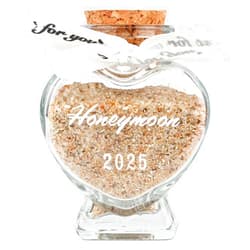 JKJYSJ Honeymoon Keepsake Jar 2025 - Wedding Gift for Newlyweds & Engaged Couples - Bridal Shower Registry Must-Have for Honeymoon Essentials